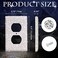 Yookeer 4 Pcs Shiny Rhinestones Wall Plate Light Switch Cover Outlet Covers Wall Plate Cover Light Switch Decorative Bling for Home OrnamentsSilver