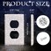 Yookeer 4 Pcs Shiny Rhinestones Wall Plate Light Switch Cover Outlet Covers Wall Plate Cover Light Switch Decorative Bling for Home OrnamentsSilver