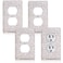 Yookeer 4 Pcs Shiny Rhinestones Wall Plate Light Switch Cover Outlet Covers Wall Plate Cover Light Switch Decorative Bling for Home OrnamentsSilver