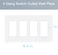 COAPIN258 4Gang Screwless Decora Wall Plate Cover Switch Outlet Electrical Faceplate for Light Switche Smart Switch Receptacle Dimmers USB Outlet GFCI Child Safe Cover Plate White 2Pack