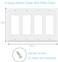 COAPIN258 4Gang Switch Outlet Wall Plate Cover Decorator Electrical Faceplate for Light Switch Smart Switch Receptacle Dimmers USB Outlet GFCI White 6Pack