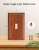 treewell 4Pack Single Toggle Light Switch Cover Plate Durable Natural Bamboo Fiber Decorative Switch Plate Covers Wood Grain 1 Gang Wall Plate Corrosion Resistant