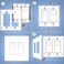 NEU 5 Pack 2Gang Screwless Oversize Decorator Wall Plates Child Safe Outlet Cover 53 x 55 Unbreakable Polycarbonate Thermoplastic Glossy White