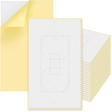 Tondiamo 50 Pack Outlet Wall Plate Insulation Gasket Weatherproof Wall Gasket Replacement EVA Insulation Foam Gasket Sealer Outlet Pads Insulated Covers Plug Sealer Light Switch Socket