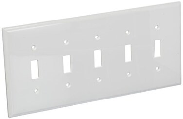 Cooper Wiring 5g Toggle Plate White