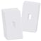 Aadniee Screwless Toggle Switch Wall Plates 1Gang Child Safe Outlet Covers Standard Size 292 x 468 Hidden Screw Faceplate Unbreakable Thermoplastic 5 Pack Gloss White