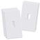 Aadniee Screwless Toggle Switch Wall Plates 1Gang Child Safe Outlet Covers Standard Size 292 x 468 Hidden Screw Faceplate Unbreakable Thermoplastic 5 Pack Gloss White