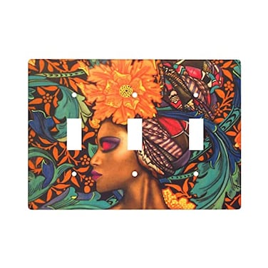 NKHFNBIO African American Women Art Light Switch Cover 3GangTriple Gang Toggle Decorative Wall Plate Switch Wallplate CoverSize 450 X 638