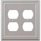 AMERELLE Amerelle Continental Duplex Outlet Cast Metal Wallplate in Satin Nickel