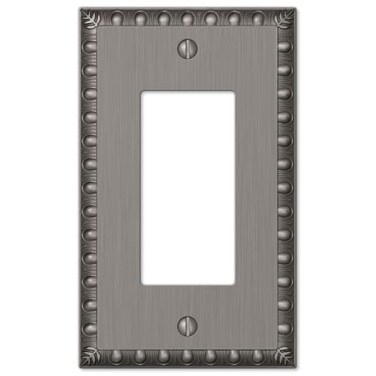 AMERELLE Amerelle Egg Dart Single Rocker Cast Metal Wallplate in Antique Nickel