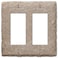 AMERELLE Amerelle Faux Slate Double Rocker Resin Wallplate in Almond 2 Rocker