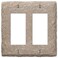 AMERELLE Amerelle Faux Slate Double Rocker Resin Wallplate in Almond 2 Rocker