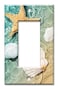 Art Plates OVERSIZED Switch Plate OVER SIZE Wall Plate Single Gang Rocker Rocker GFCI Switch Plate Cover Sea Shells and Star Fish in Ocean Beach Tide Pool Made in USA