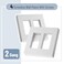 Bates Choice Bates Screwless Decorator Wall Plates Two Gang Switch Plate Covers 4 Pack Screwless Wall Plates 2 Gang White Switch Plate Covers Switch Cover Plate Wall Switch Cover Electrical Outlet Cov