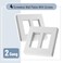 Bates Choice Bates Screwless Decorator Wall Plates Two Gang Switch Plate Covers 4 Pack Screwless Wall Plates 2 Gang White Switch Plate Covers Switch Cover Plate Wall Switch Cover Electrical Outlet Cov