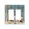 Yamxbfa Beach Starfish Shell Sea Snail Blue Wood 2 Gang Rocker Decora Light Switch Cover Decorative Outlet Covers Wall Plate Electrical Faceplate Switchcovers GFCI for Bathroom Bedroom Living Room Dec