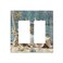 Yamxbfa Beach Starfish Shell Sea Snail Blue Wood 2 Gang Rocker Decora Light Switch Cover Decorative Outlet Covers Wall Plate Electrical Faceplate Switchcovers GFCI for Bathroom Bedroom Living Room Dec