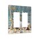Yamxbfa Beach Starfish Shell Sea Snail Blue Wood 2 Gang Rocker Decora Light Switch Cover Decorative Outlet Covers Wall Plate Electrical Faceplate Switchcovers GFCI for Bathroom Bedroom Living Room Dec