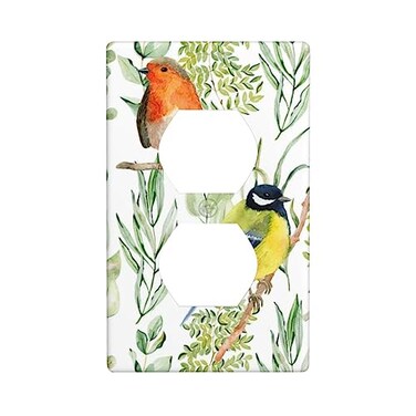 OHZOLLAN Bird Floral Flower Single Duplex Light Switch Plates And Outlet Covers Decorative Electrical Wall Plate Receptacle Switchplate Decorate Plug Cover For Bathroom Bedroom Kitchen 45 276 Inch