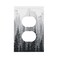Yamxbfa Black and White Misty Forest Pine Tree Foggy Mountain Woodland Nature 1 Gang Duplex Outlet Covers Decorative Light Switch Cover Single Receptacle Wall Plate Electrical Device Switchplate Facep