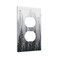 Yamxbfa Black and White Misty Forest Pine Tree Foggy Mountain Woodland Nature 1 Gang Duplex Outlet Covers Decorative Light Switch Cover Single Receptacle Wall Plate Electrical Device Switchplate Facep