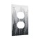Yamxbfa Black and White Misty Forest Pine Tree Foggy Mountain Woodland Nature 1 Gang Duplex Outlet Covers Decorative Light Switch Cover Single Receptacle Wall Plate Electrical Device Switchplate Facep