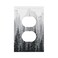 Yamxbfa Black and White Misty Forest Pine Tree Foggy Mountain Woodland Nature 1 Gang Duplex Outlet Covers Decorative Light Switch Cover Single Receptacle Wall Plate Electrical Device Switchplate Facep