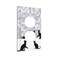 Yamxbfa Black Cat Silhouette and Gray Geometry Mosaic 1 Gang Outlet Plate Covers Decorative Single Duplex Wall Plate Electric Socket Face Plate Light Switches Cover Bedroom Kitchen Living Room Decor