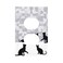 Yamxbfa Black Cat Silhouette and Gray Geometry Mosaic 1 Gang Outlet Plate Covers Decorative Single Duplex Wall Plate Electric Socket Face Plate Light Switches Cover Bedroom Kitchen Living Room Decor