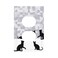 Yamxbfa Black Cat Silhouette and Gray Geometry Mosaic 1 Gang Outlet Plate Covers Decorative Single Duplex Wall Plate Electric Socket Face Plate Light Switches Cover Bedroom Kitchen Living Room Decor