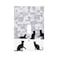 Yamxbfa Black Cat Silhouette and Gray Geometry Mosaic Single Toggle Outlet Light Switch Wall Plate Cover 1 Gang Electrical Device Faceplate for Bedroom Kitchen Living Room Decor