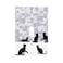 Yamxbfa Black Cat Silhouette and Gray Geometry Mosaic Single Toggle Outlet Light Switch Wall Plate Cover 1 Gang Electrical Device Faceplate for Bedroom Kitchen Living Room Decor