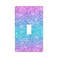 LRERNAJF Bling Pink Blue 1 Gang Single Toggle Outlet Light Switch Cover Decorative Single Toggle Wall Plate Cover For Home Living Bedroom Kitchen Decorative