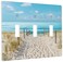 YXLJQ Blue Ocean White Sand Beach Triple Toggle Wall Plate Covers 3 Gang Light Switch Cover Decorative Faceplate for Bathroom Bedroom Kitchen Room Decor Wallplate 45 x 638 in