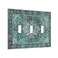 Sghxwp Bohemian Turquoise TealMutil Oriental Medallion 3 Gang Artistic Light Switch Covers Triple Toggle Wall Plate 3 Hole Electrical Device Decorative Switch Plate Covers Faceplate for Country Bathro