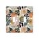 YWTZWT Boho Floral Light Switch Cover 2 Gang Wall Plate Double Toggle Switch Plate Covers Flower Tropical Leaves Decorative Wall Plates for Light Switches 45 x 45 Inch