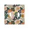 YWTZWT Boho Floral Light Switch Cover 2 Gang Wall Plate Double Toggle Switch Plate Covers Flower Tropical Leaves Decorative Wall Plates for Light Switches 45 x 45 Inch