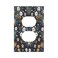 Xuejiaku Boho Leaf Floral Navy Blue Background Single Duplex Wall Plate Covers Light Switch Cover 1 Gang Outlet Plate Decorative Switchplate Covers Electrical Faceplate for Farmhouse Bedroom Bedroom D