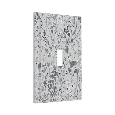 Xuejiaku Boho Wild Flowers Farm Floral 1 Gang Light Switch Cover Decorative Single Toggle Wall Plate Electrical Switchplate Switchcovers Home Decor for Living Room Bedroom Decorate