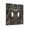 Xuejiaku Botanical Morris Floral Midnight Black 2 Gang Rocker Decora Light Switch Covers Decorative Unique Dual Outlet Covers Wall Plate Electrical Faceplate Switchplate GFCI for Kitchen Bedroom Bathr
