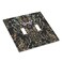Xuejiaku Botanical Morris Floral Midnight Black 2 Gang Rocker Decora Light Switch Covers Decorative Unique Dual Outlet Covers Wall Plate Electrical Faceplate Switchplate GFCI for Kitchen Bedroom Bathr