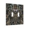 Xuejiaku Botanical Morris Floral Midnight Black 2 Gang Rocker Decora Light Switch Covers Decorative Unique Dual Outlet Covers Wall Plate Electrical Faceplate Switchplate GFCI for Kitchen Bedroom Bathr