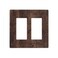 GSRLOD Brown Taupe Wood Wooden Plank 2 Gang Double GFCI RockerDecorator Light Switch Cover Decorative Outlet Wall Plate Electrical Faceplate Screwless
