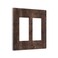 GSRLOD Brown Taupe Wood Wooden Plank 2 Gang Double GFCI RockerDecorator Light Switch Cover Decorative Outlet Wall Plate Electrical Faceplate Screwless
