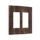GSRLOD Brown Taupe Wood Wooden Plank 2 Gang Double GFCI RockerDecorator Light Switch Cover Decorative Outlet Wall Plate Electrical Faceplate Screwless