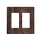 GSRLOD Brown Taupe Wood Wooden Plank 2 Gang Double GFCI RockerDecorator Light Switch Cover Decorative Outlet Wall Plate Electrical Faceplate Screwless
