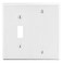 Bryant Electric P113W 2Gang Toggle and Blank Wallplate White