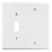 Bryant Electric P113W 2Gang Toggle and Blank Wallplate White