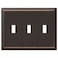COLESTER DIRECT Colester Direct Metal Oil Rubbed Bronze Wall Switch Plate Outlet Cover Toggle Rocker GFI ToggleTriple