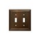 KnobDeals Cool Knobs and Pulls CKP Impressions Collection 31193 Decorative Double Toggle Wall PlateOutlet Cover Long Lasting Durable Solid Steel Construction OilRubbed Bronze 1 piece